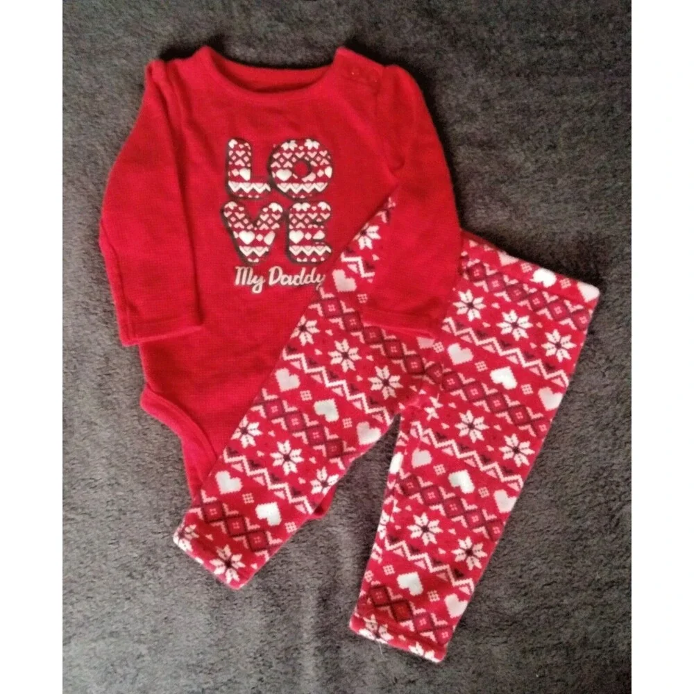 shirt and pants 6 to 9 months Gymboree girls thermal 2 piece Set infant new baby